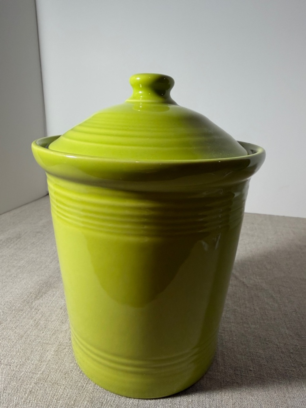 Fiesta Lemongrass Ceramic Canister 9” tall